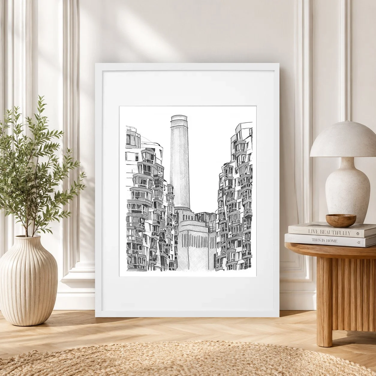 Battersea Power Station Pencil Print Wall Art London.jpg