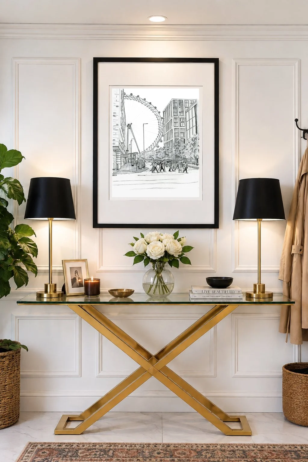 London Eye Pencil Artwork Framed and Displayed.jpg