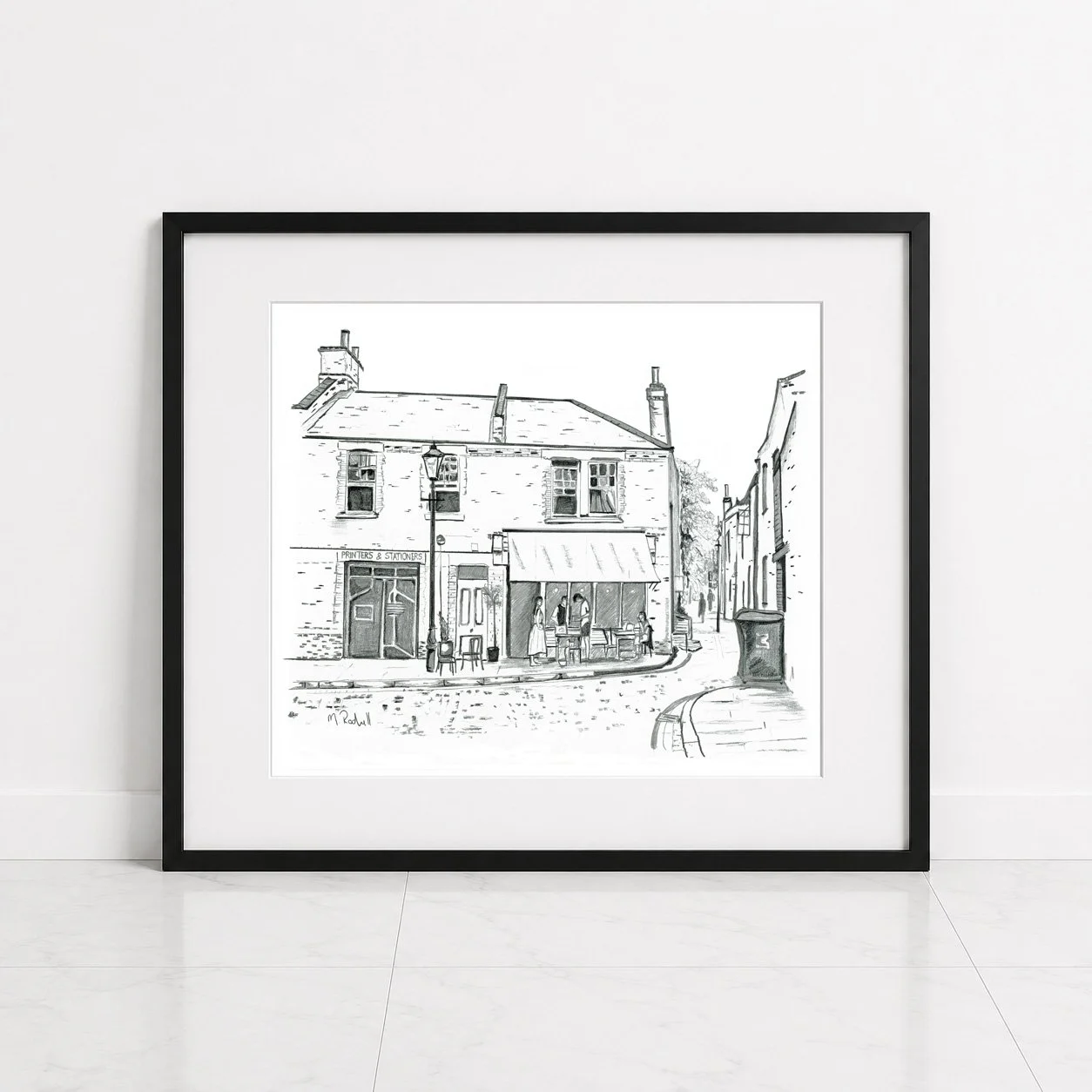 Columbia Flower Market Street Illustration Print by Magnus Rodwell