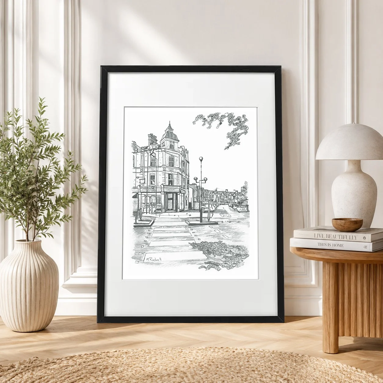 Dulwich Pencil Drawing Print London Wall Art.jpg