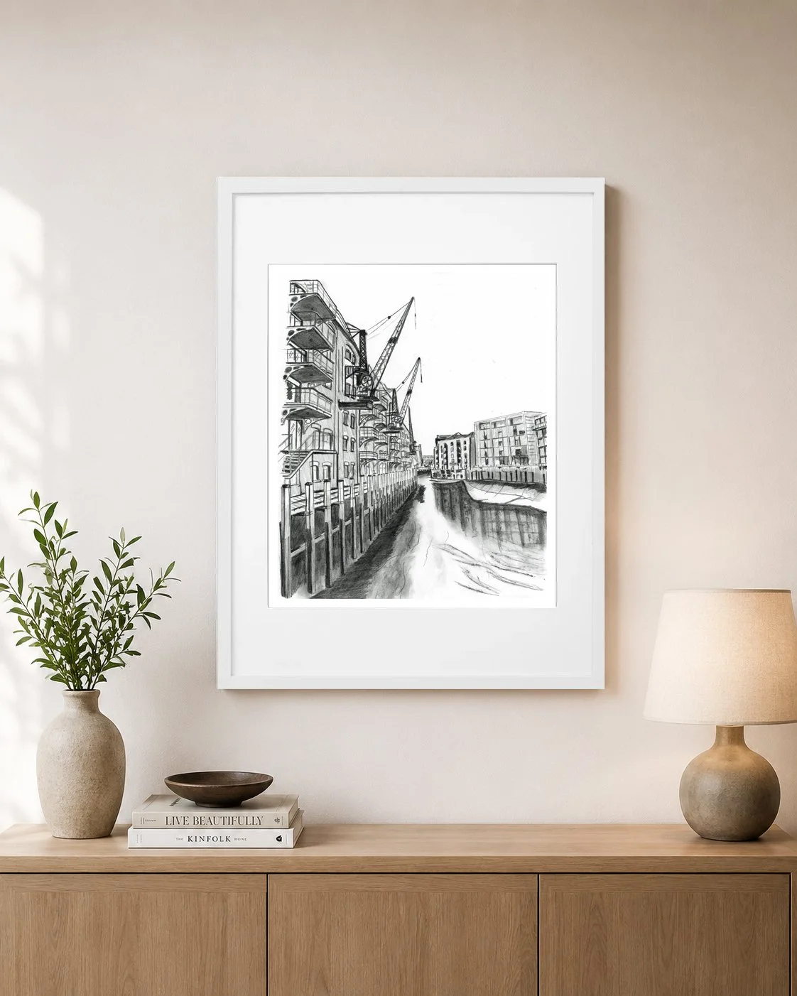 St Saviours Dock Pencil Print London.jpg