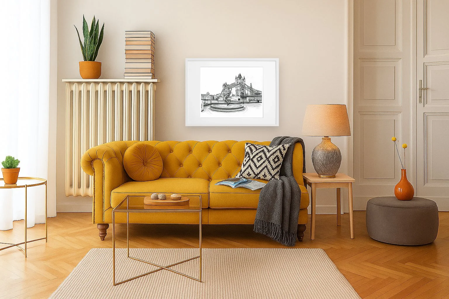 Tower Bridge Pencil Wall Art.  Aspirational Home Artwork