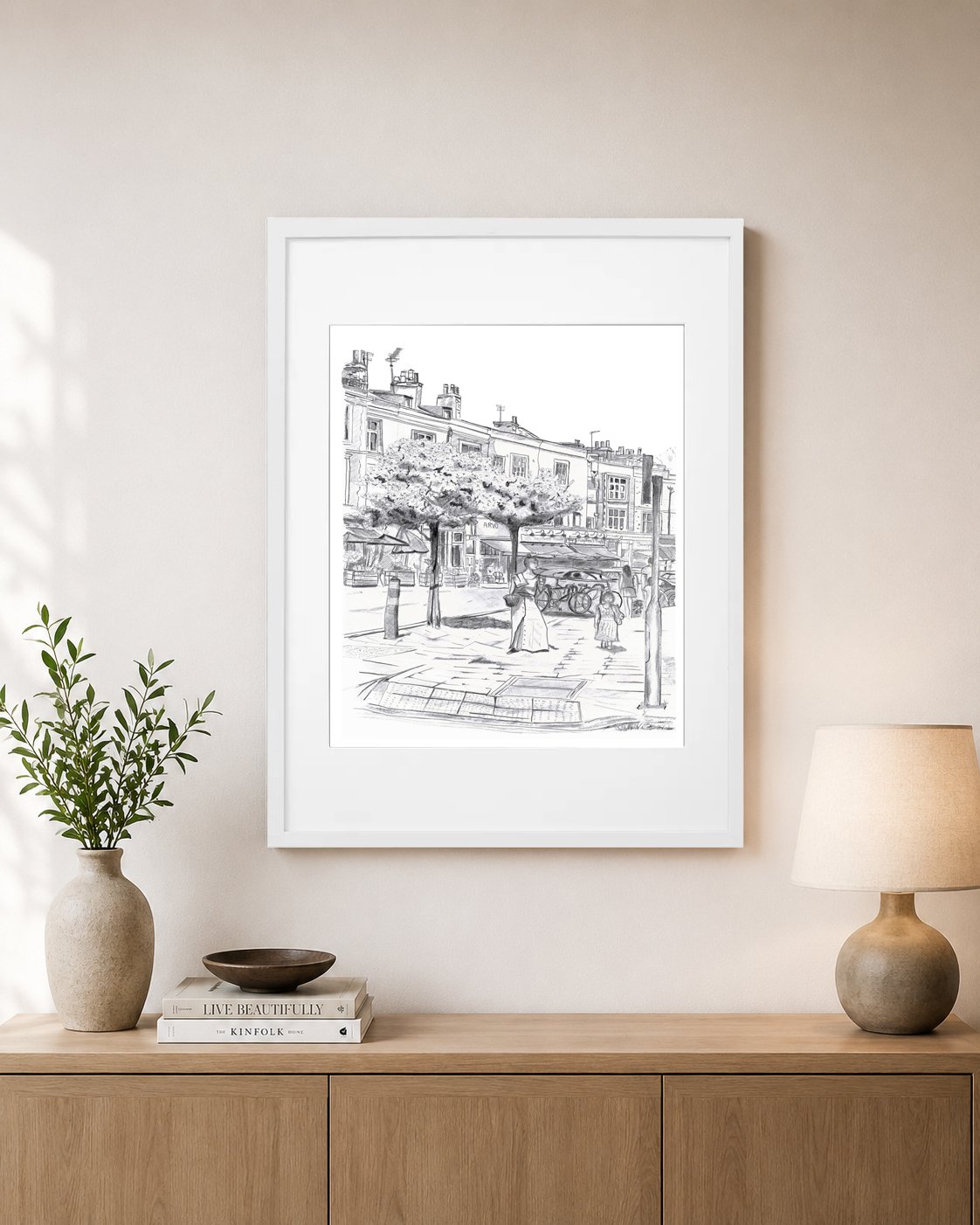 Primrose Hill London Print Wall Art White Frame.jpg
