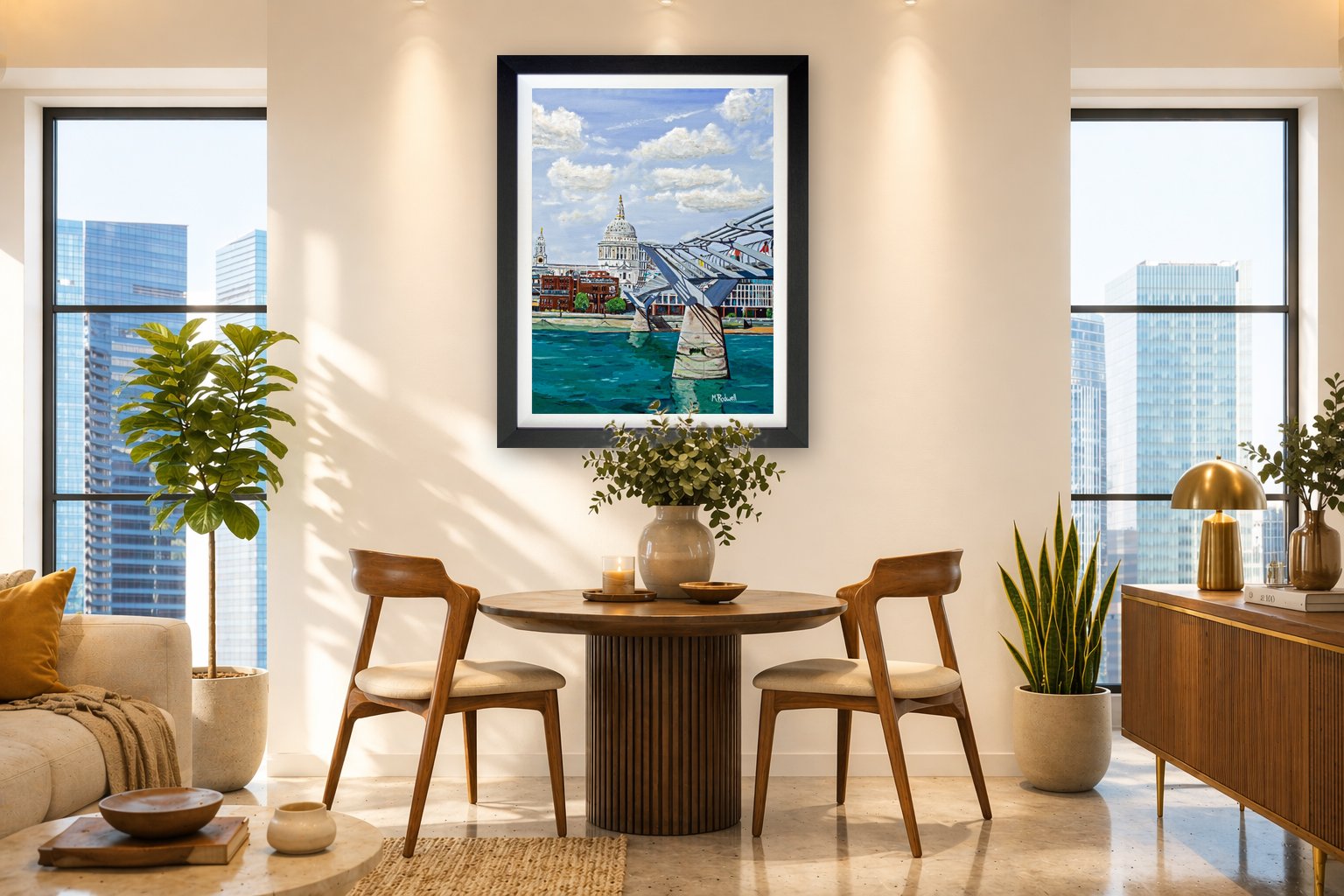 Original painting of St Pauls Cathedral.  For Sale
