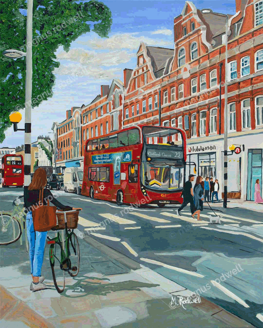 Kings Road Chelsea Illustration High Street Print London