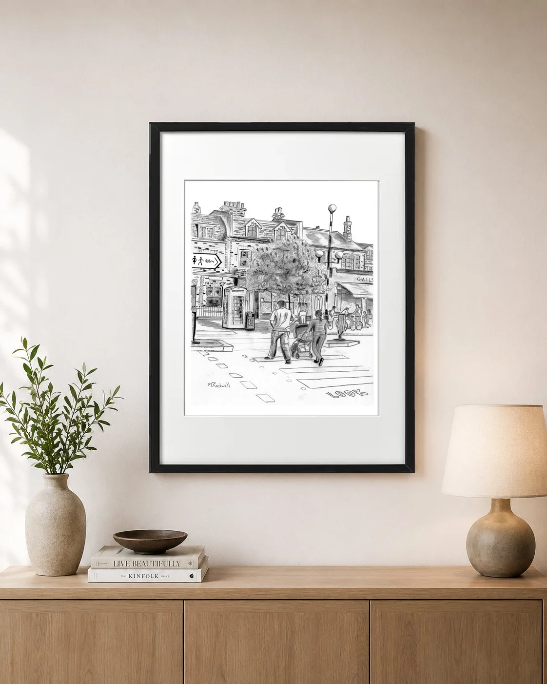 Dulwich Village Wall Art Print Pencil Print M.Rodwell.jpg