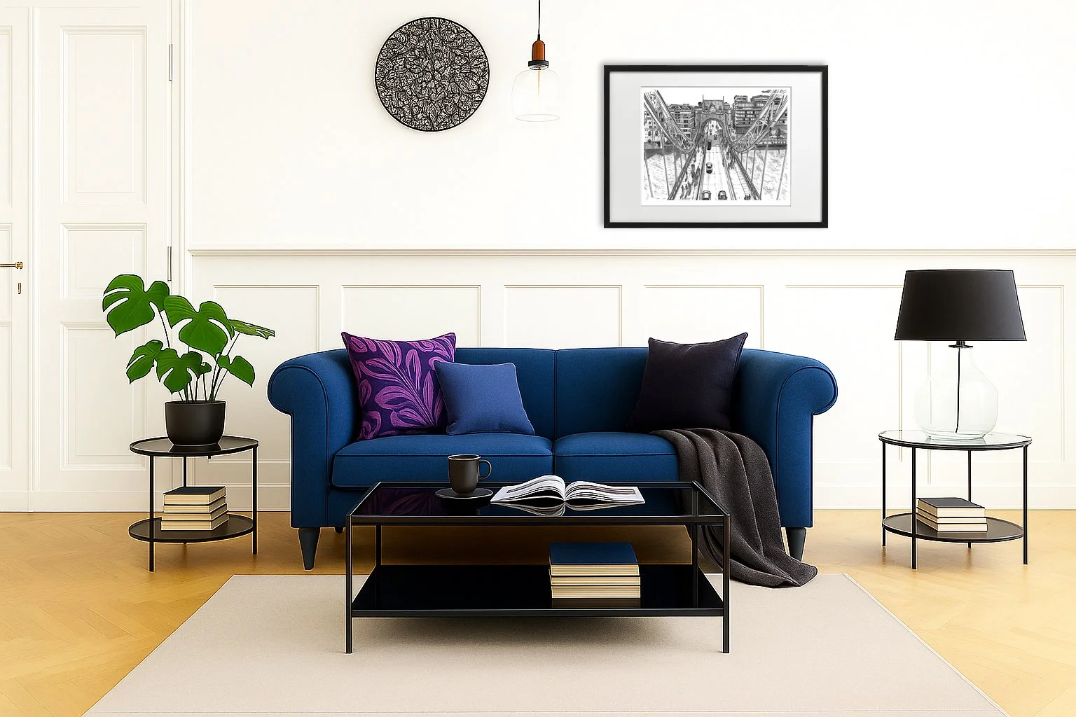 Tower Bridge Aerial View London Pencil Print