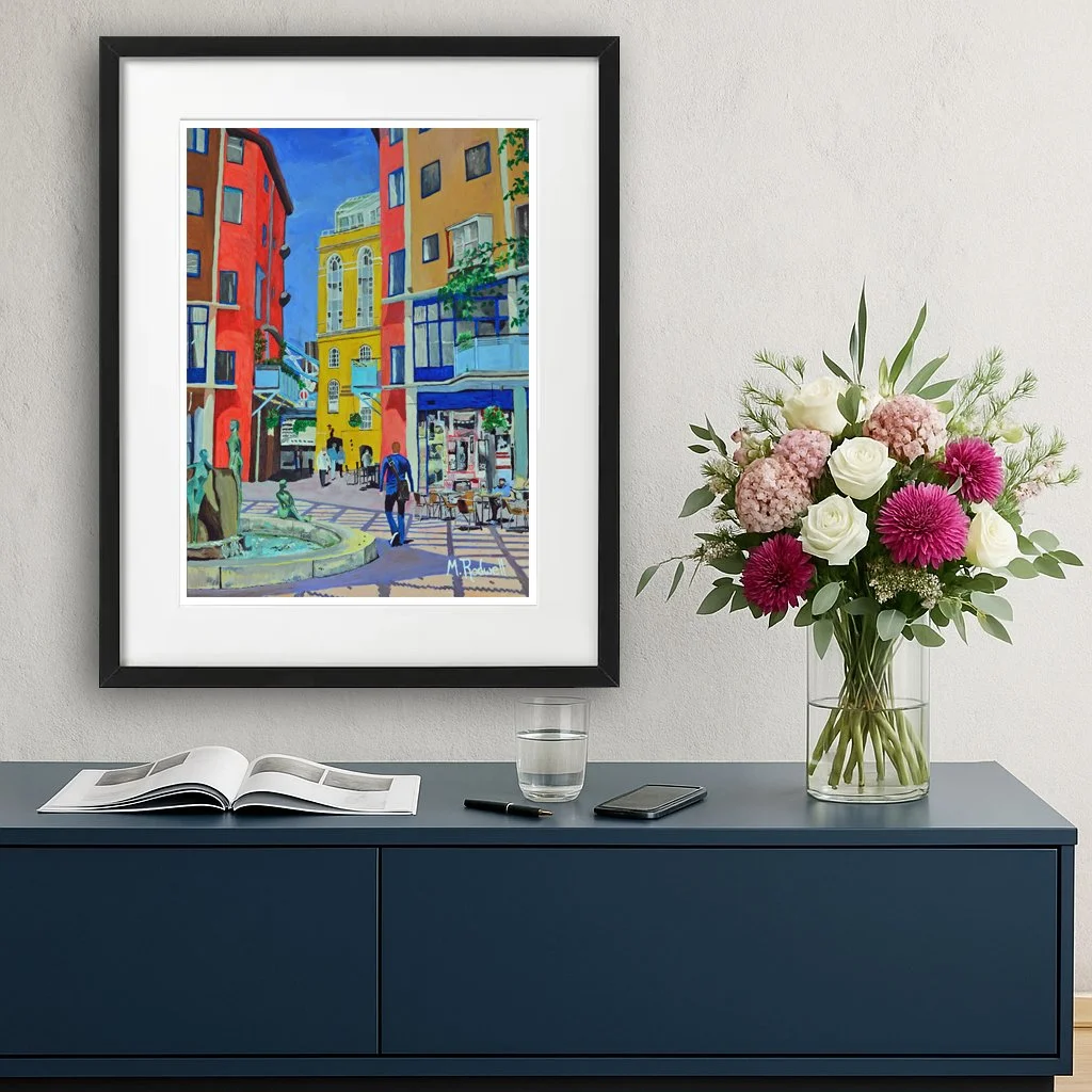 Courage Yard  Shad Thames London Print.  Designer Artwork.