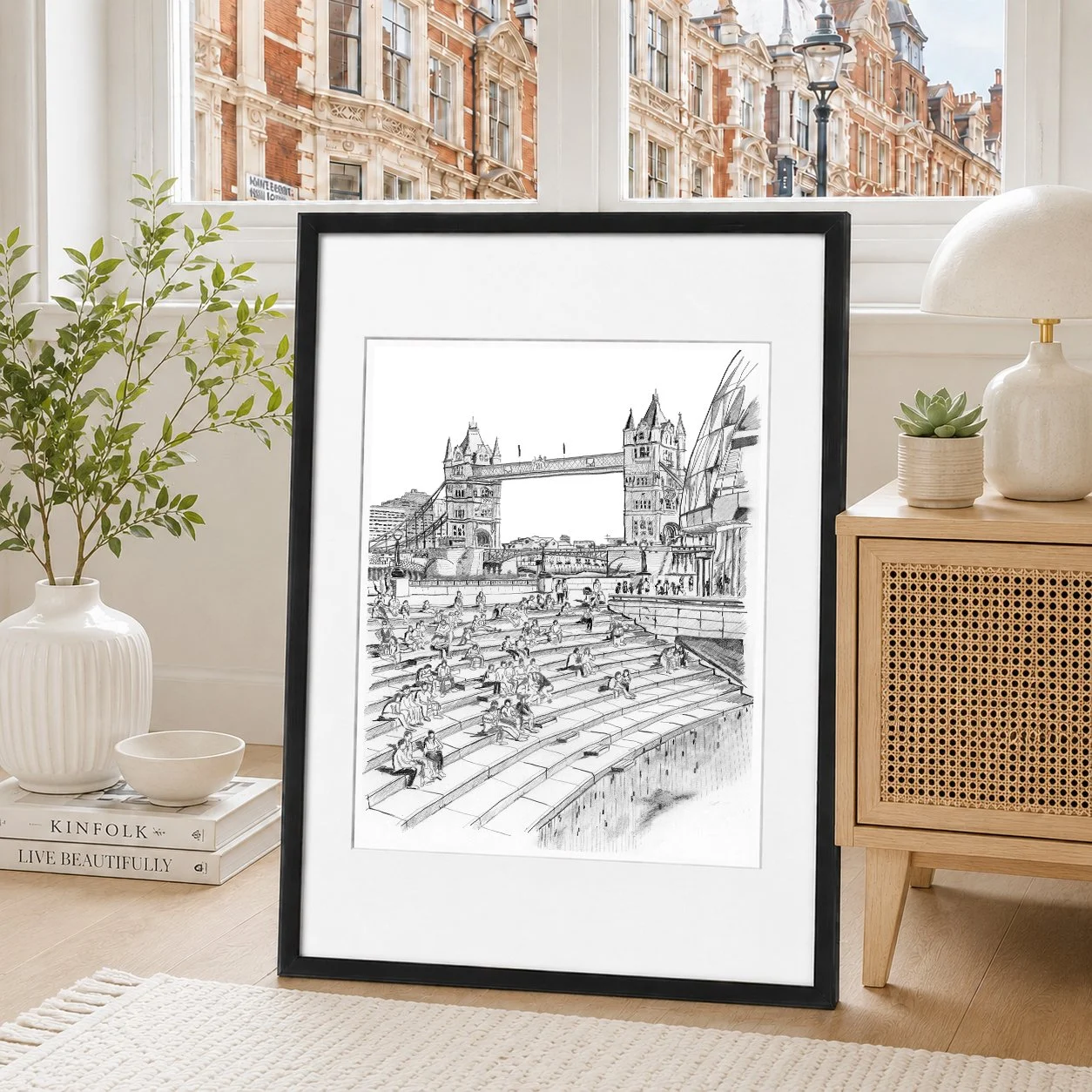 Tower Bridge Scoop Pencil Drawing Artwork