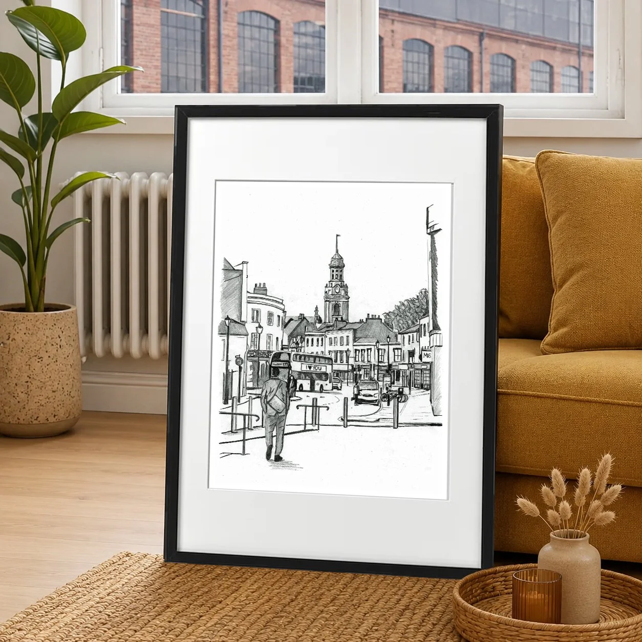 Greenwich High Street Black and White London Print.jpg