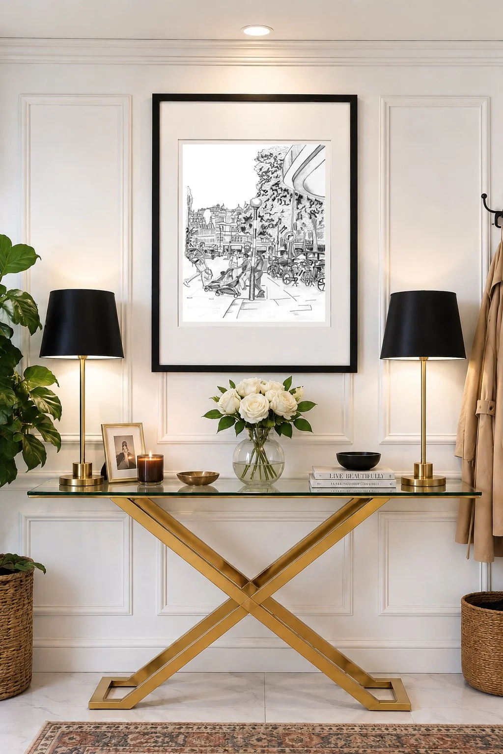 Sloane Square Black and White Print Framed.jpg