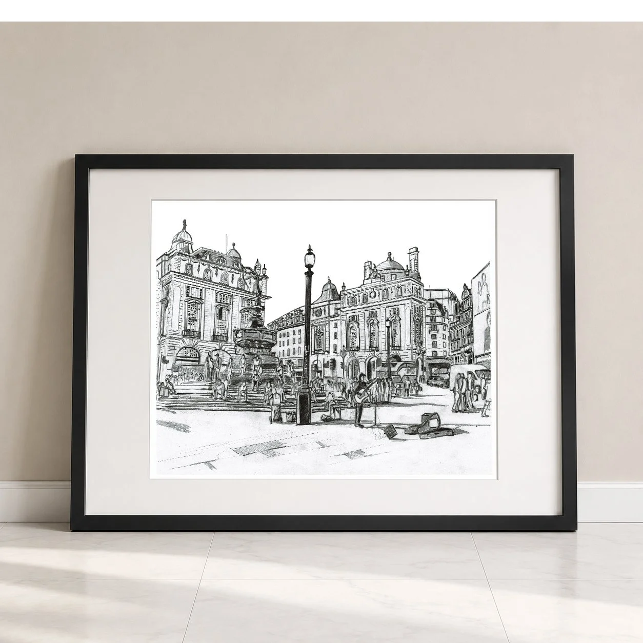 Piccadilly London Pencil Print.jpg