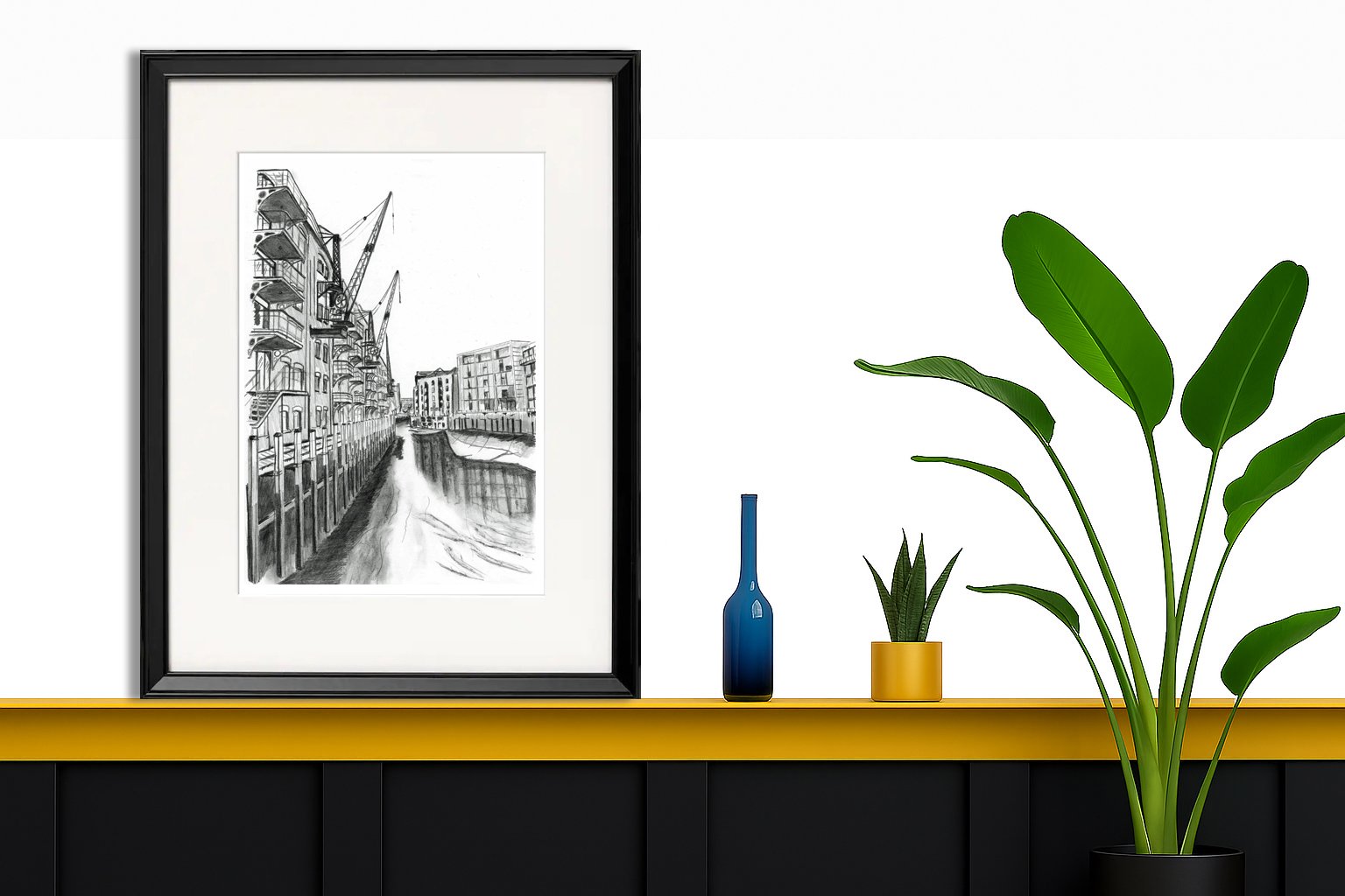 St Saviours Dock London Pencil Print Home Interiors