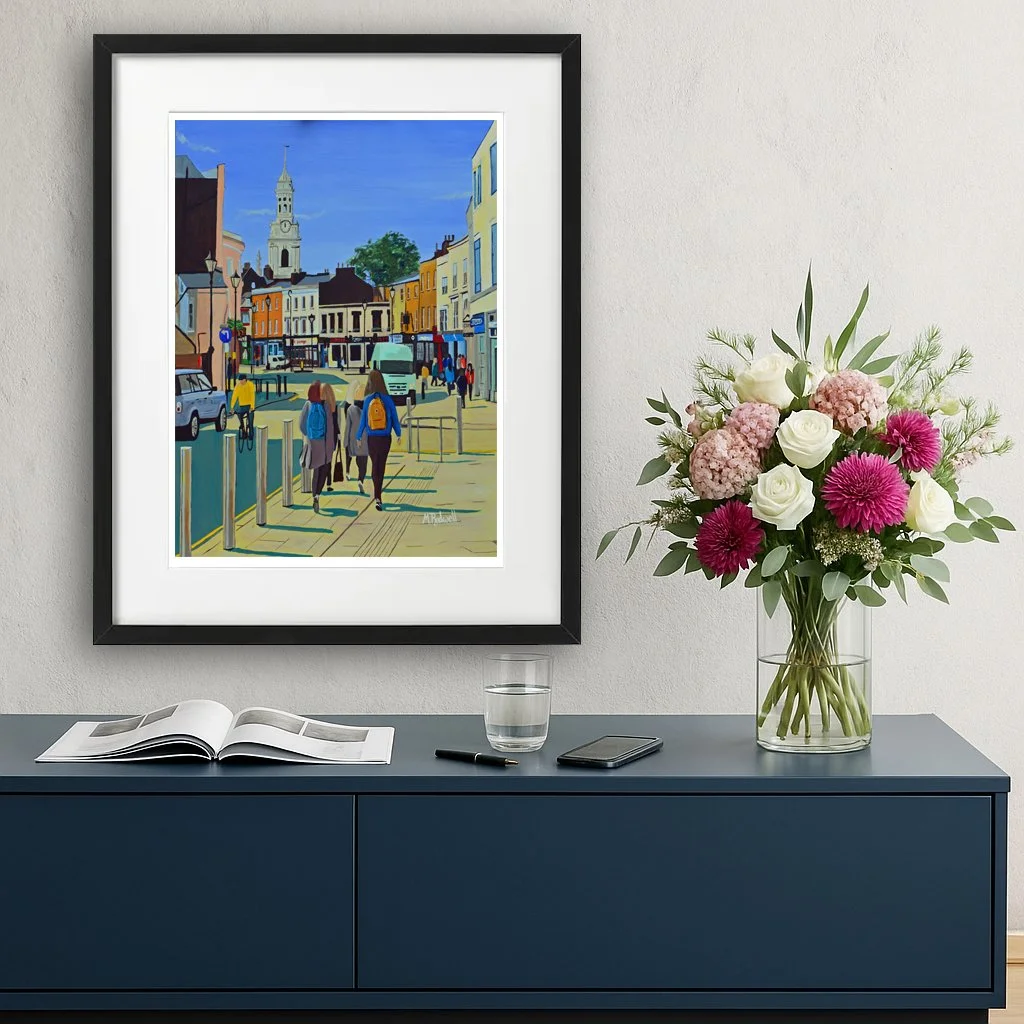 Greenwich Market Town London Street Scene Illustration