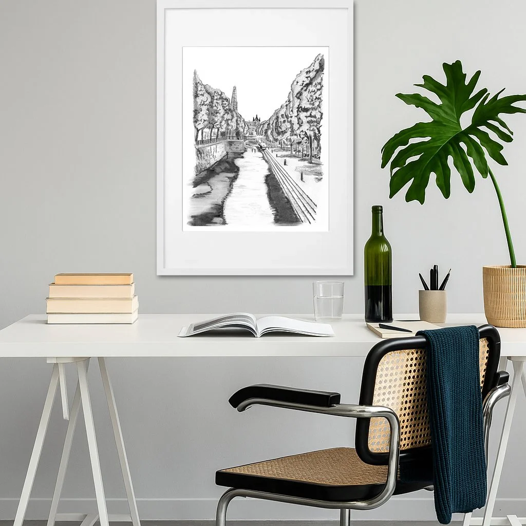 Wapping London Pencil Print Wall Art for the Home
