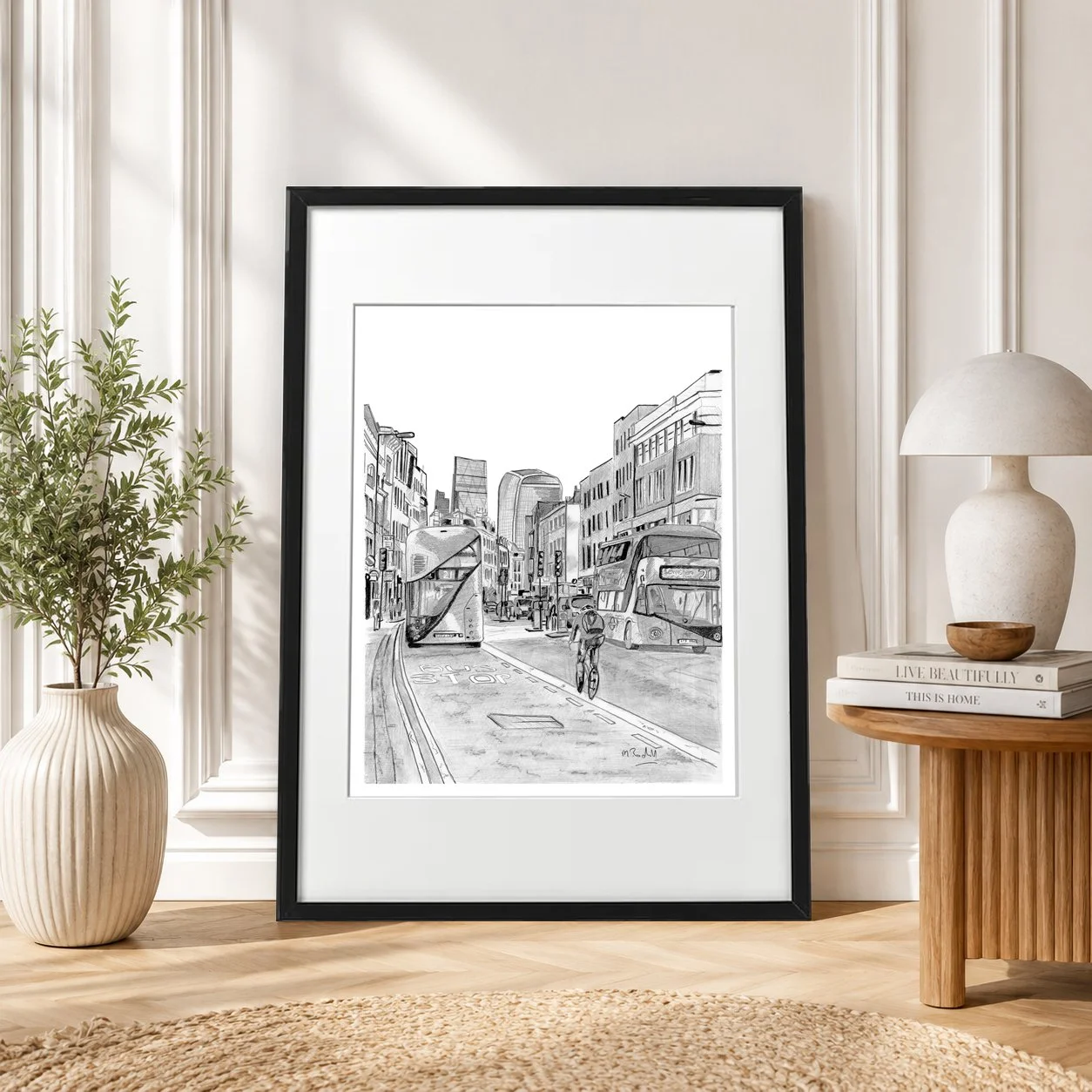 Borough High Street Pencil Print Black Frame.jpg