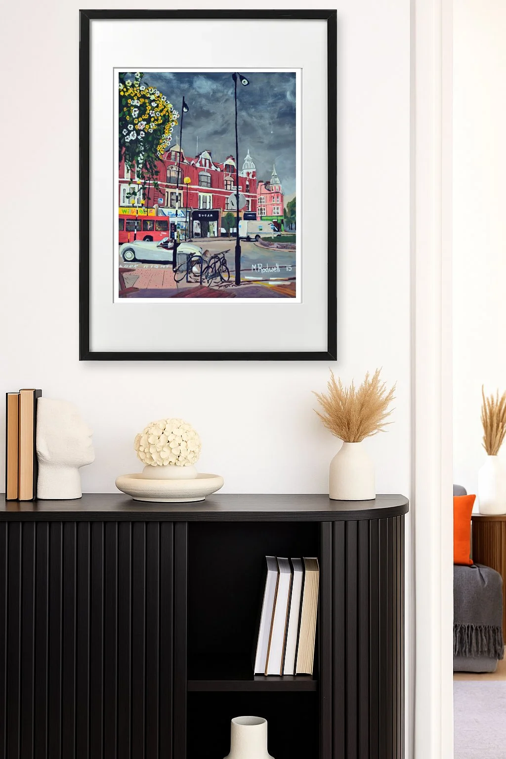Goose Green East Dulwich London Print.  Displayed with Home Decor