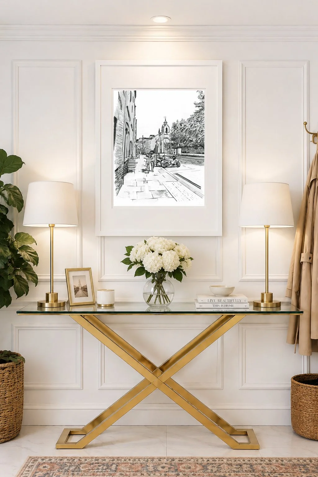 Bermondsey Street Pencil Artwork Framed White.jpg