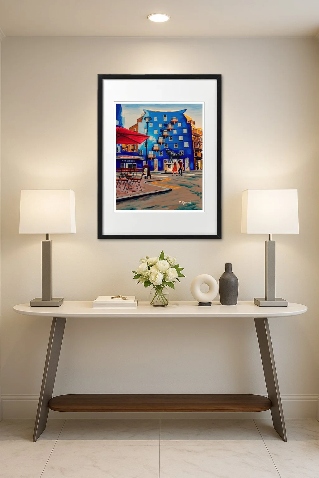 The Circle Shad Thame London Wall Art.  Displayed in Hallway