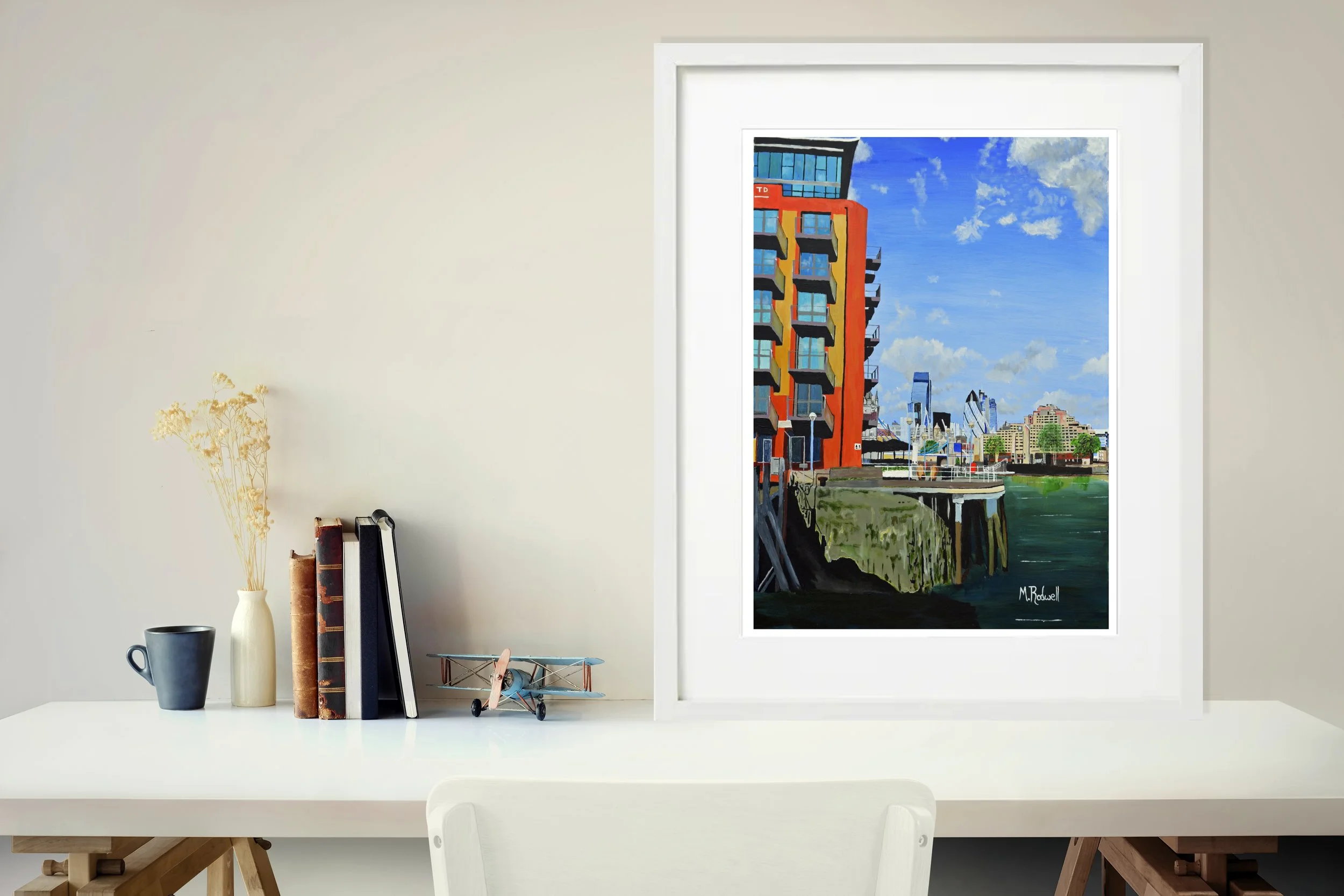 Neckinger Corner River Thames Artwork London Print