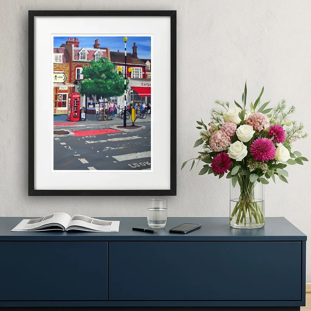 Dulwich Village London Illustration Framed Home Interior Ideas