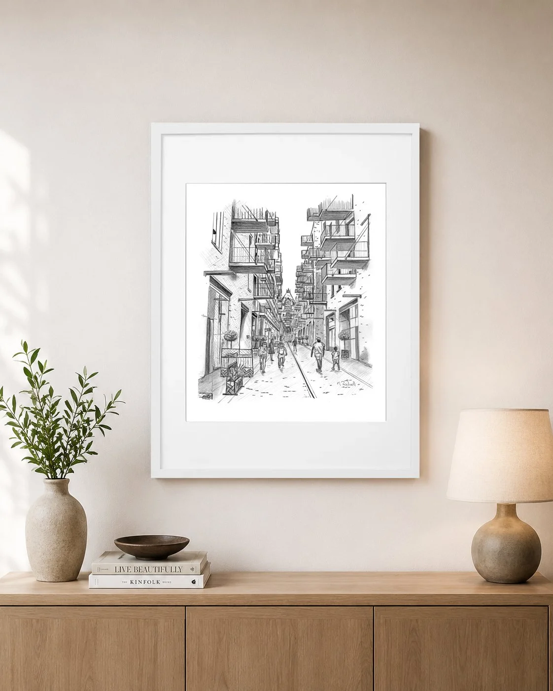 One Tower Bridge London Print Wall Art White Frame.jpg