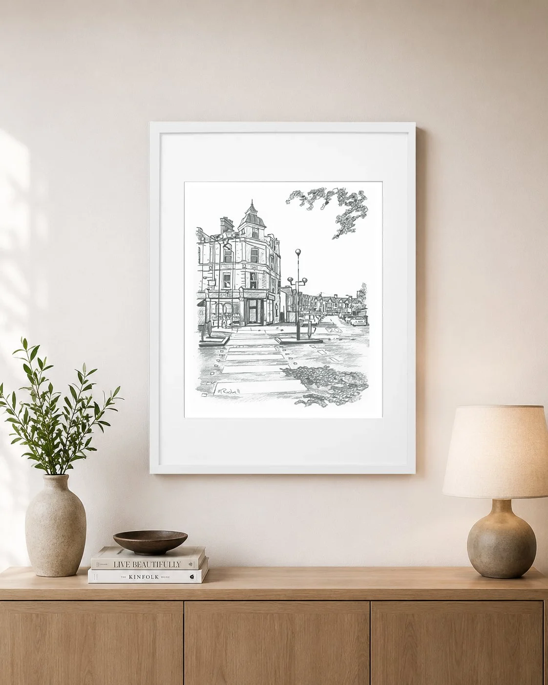 Dulwich Pencil Drawing Print London Wall Art by Magnus Rodwell.jpg