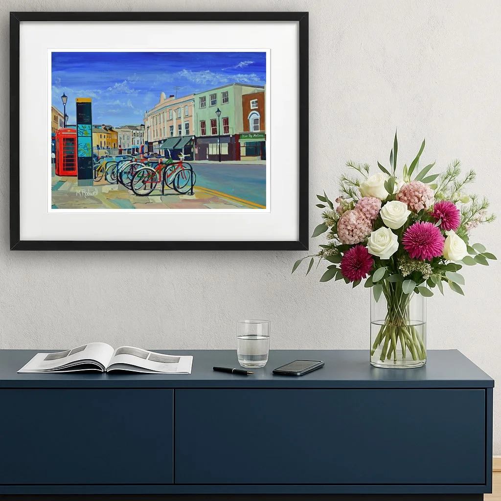 Greenwich Market London Illustration Framed