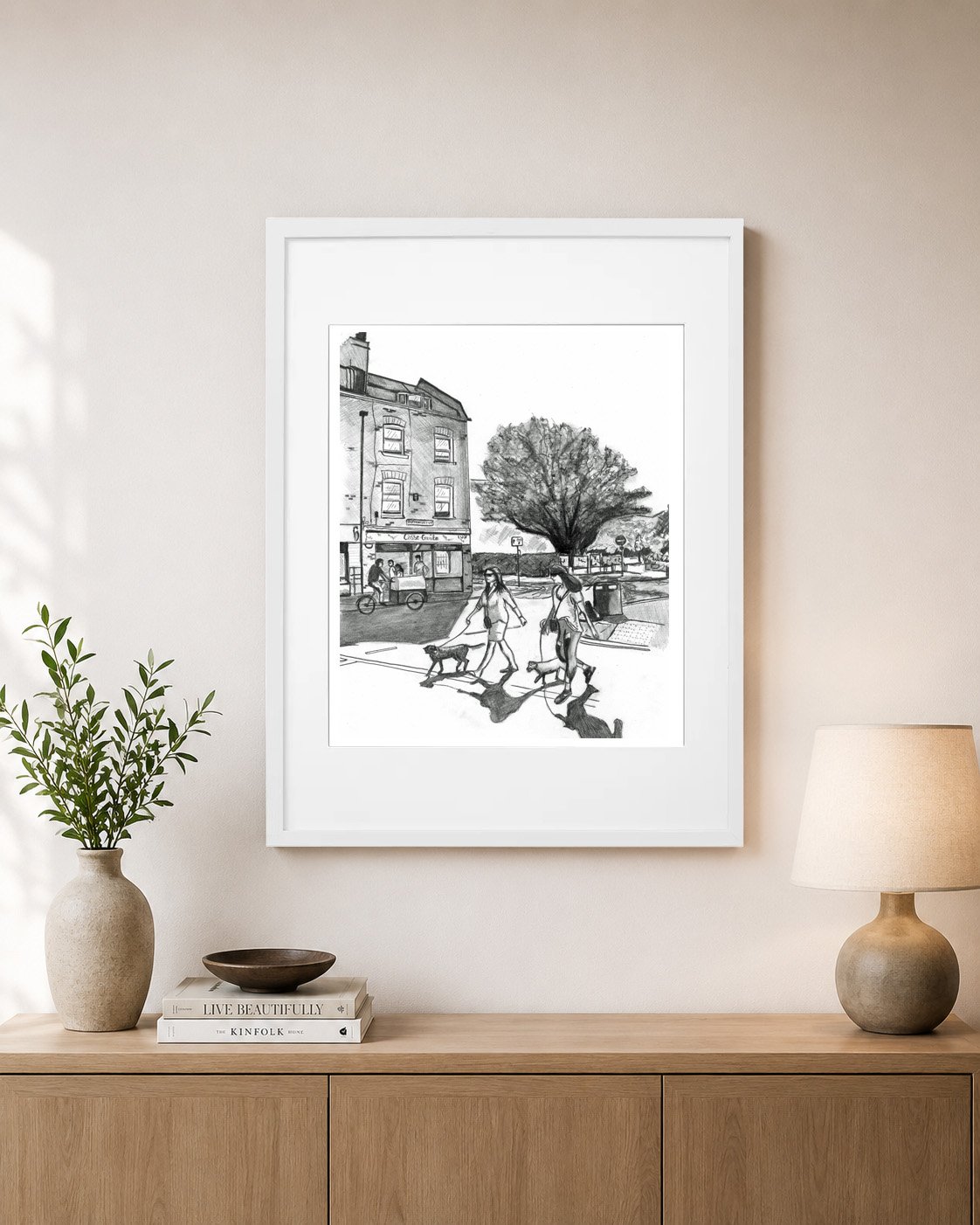 Bermondsey Street Ladies Walking Dogs Art.jpg