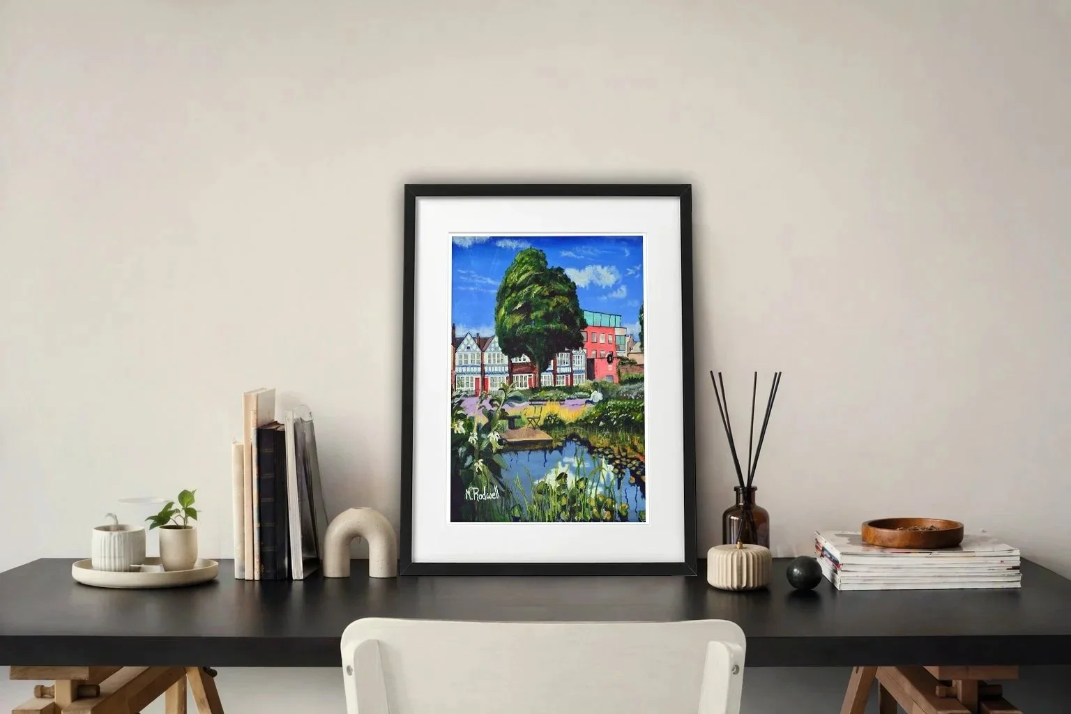 Redcross Gardens London Print Desk Top View