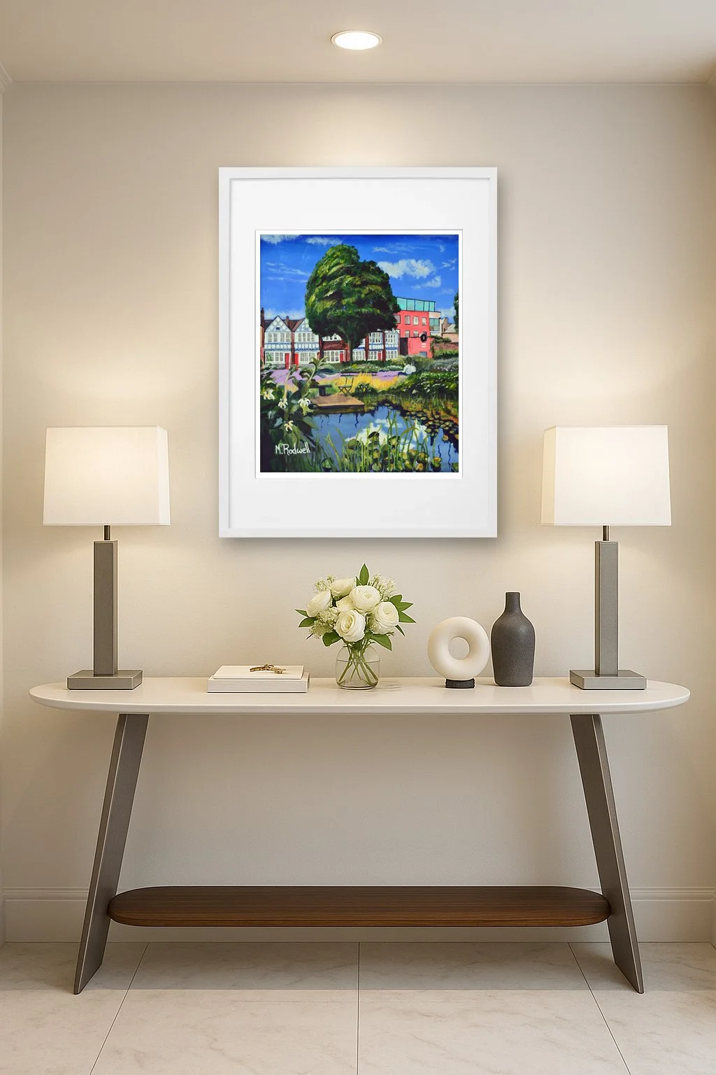 Redcross Gardens Illustration Framed for the Home