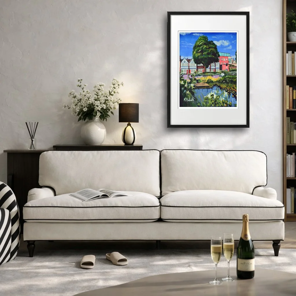 Redcross Gardens Borough Park Print.  Colourful illustration of the park by Magnus Rodwell