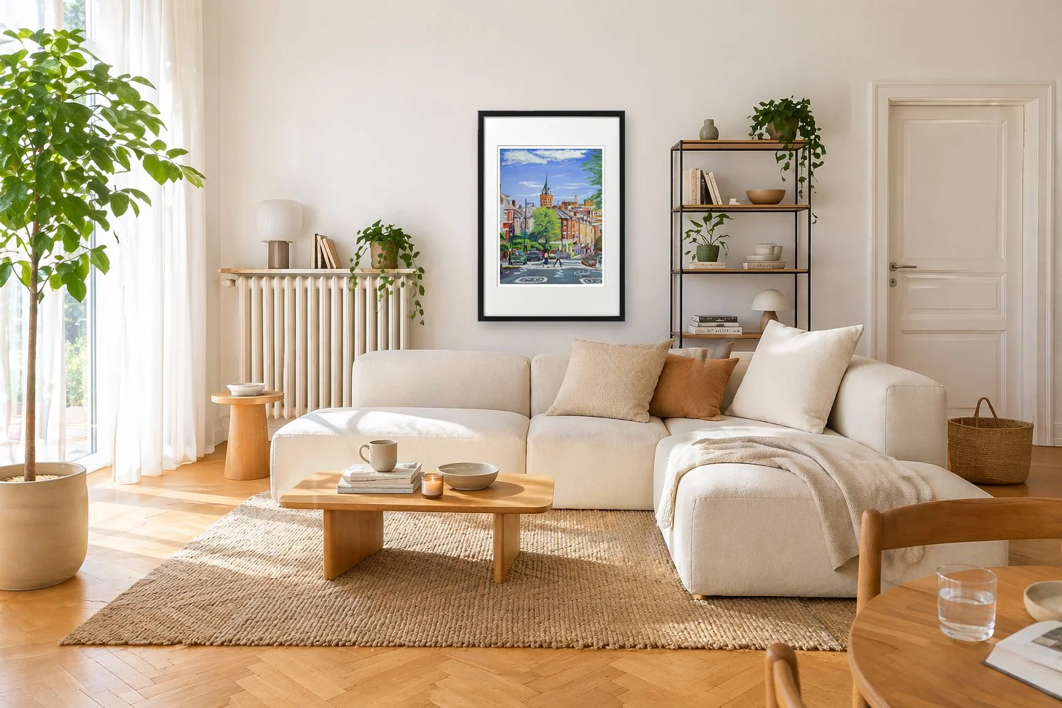 Highgate Hill Scandinavian Interior with London Art