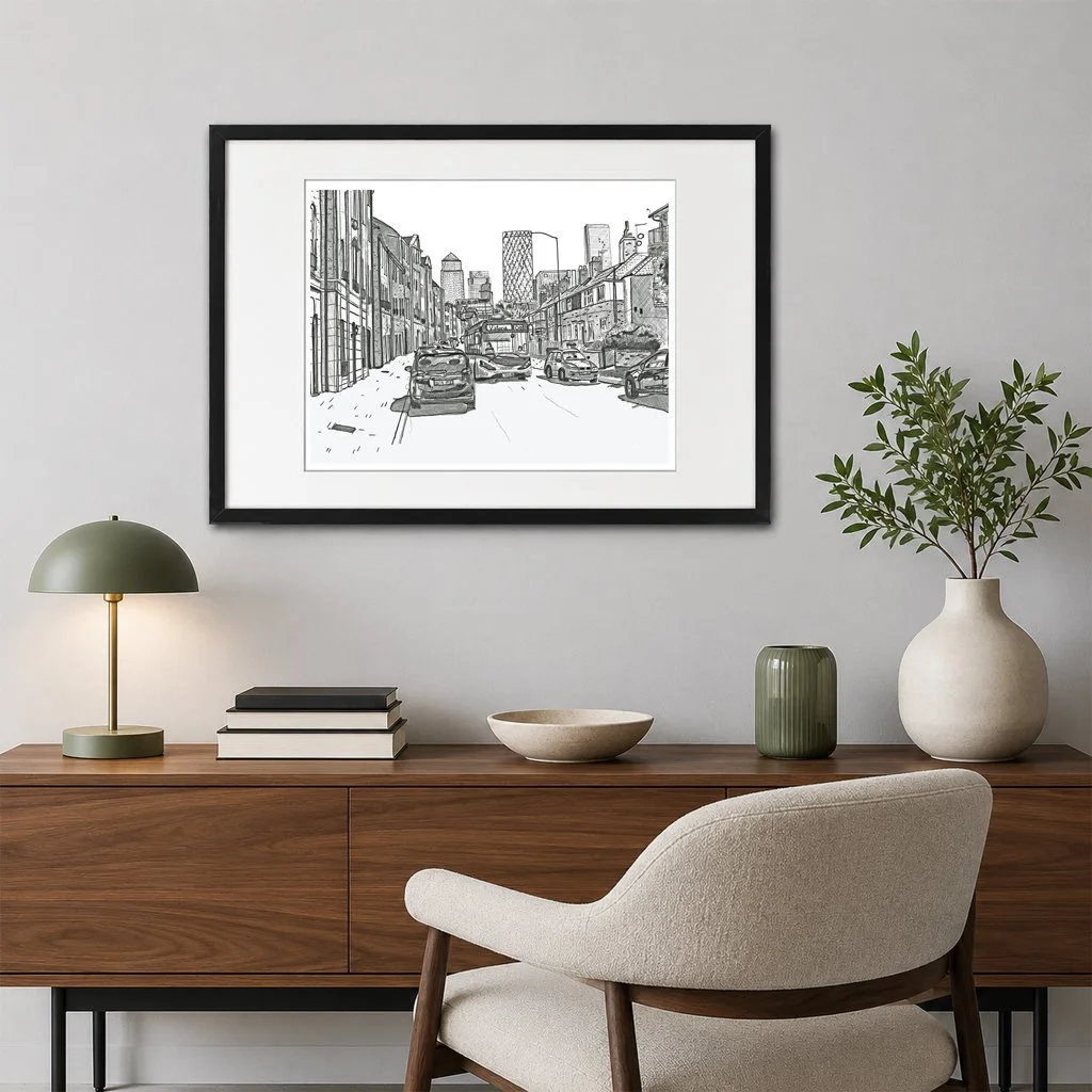 Rotherhithe Street Pencil Drawing Art.jpg