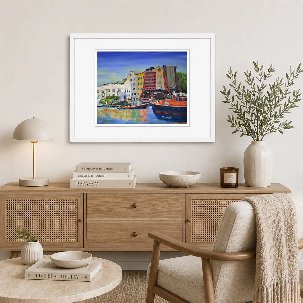 St Katharine Dock Print Street Impressionist Artwork.jpg