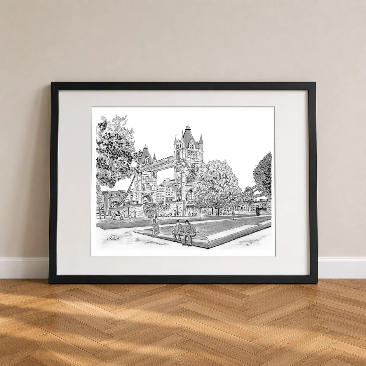 Tower Bridge Pottersfield Park View Pencil Print.jpg