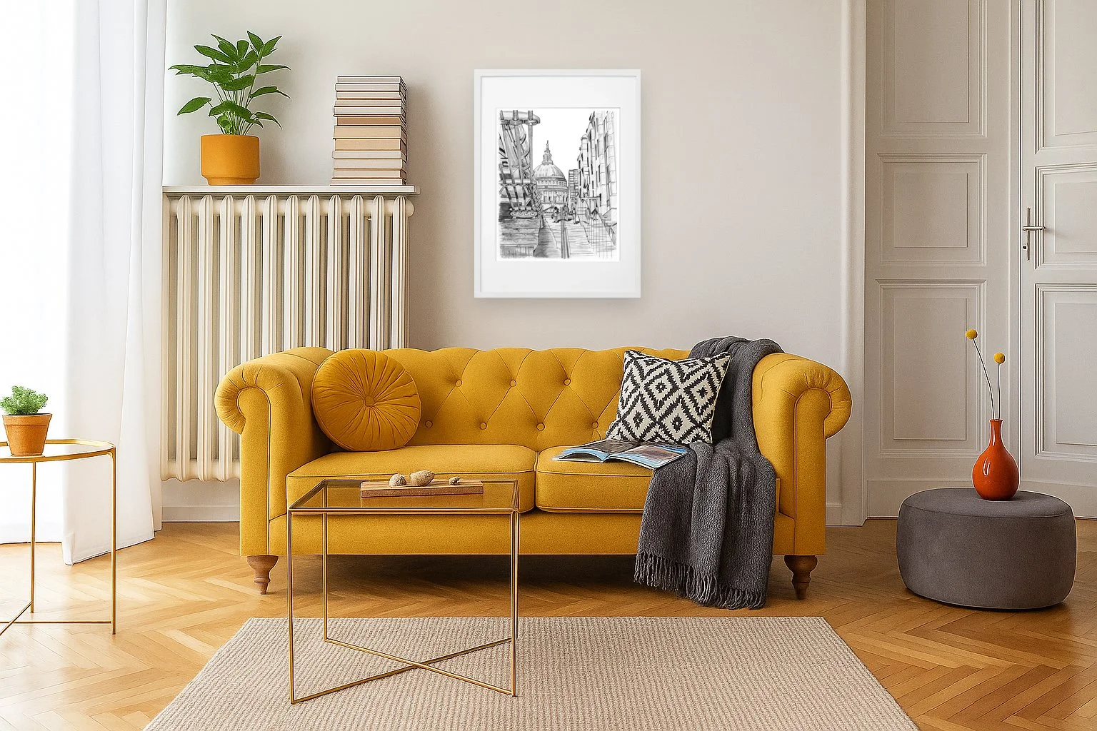 London Wall Art St Pauls Cathedral Pencil Print