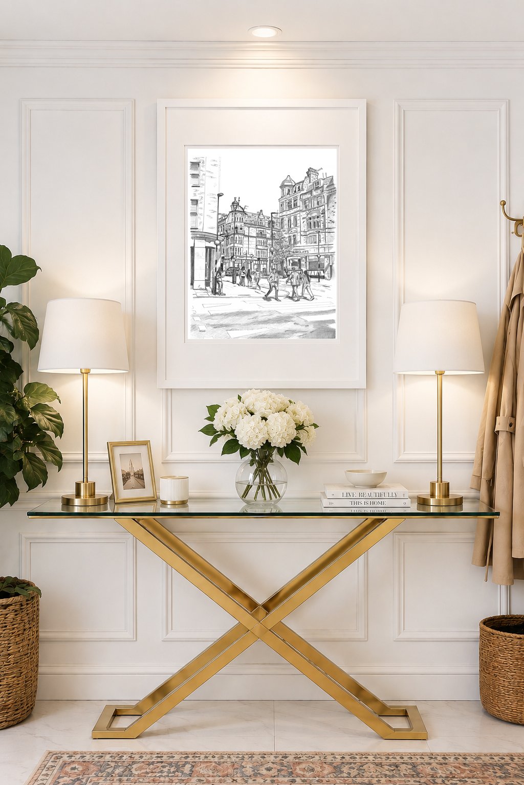 Marylebone High Street White Frame. Wall Art.jpg