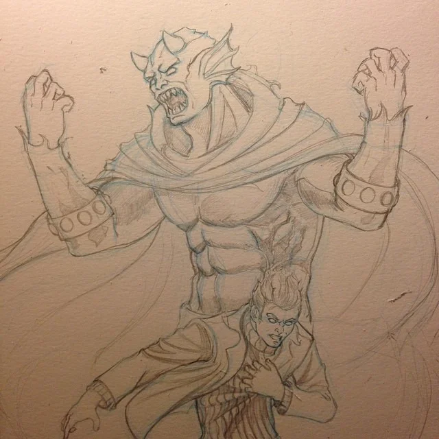 Jason blood, and Etrigan.
#wip #sketch #jason #blood #etrigan #demon #dc #comics #sorcery #transformation #pencil #art #artistoninstagram #rhymes #man
