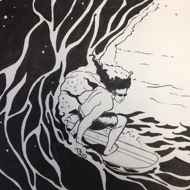 #inktober #drawing #soul #surfer #ink #sketchbook #afro