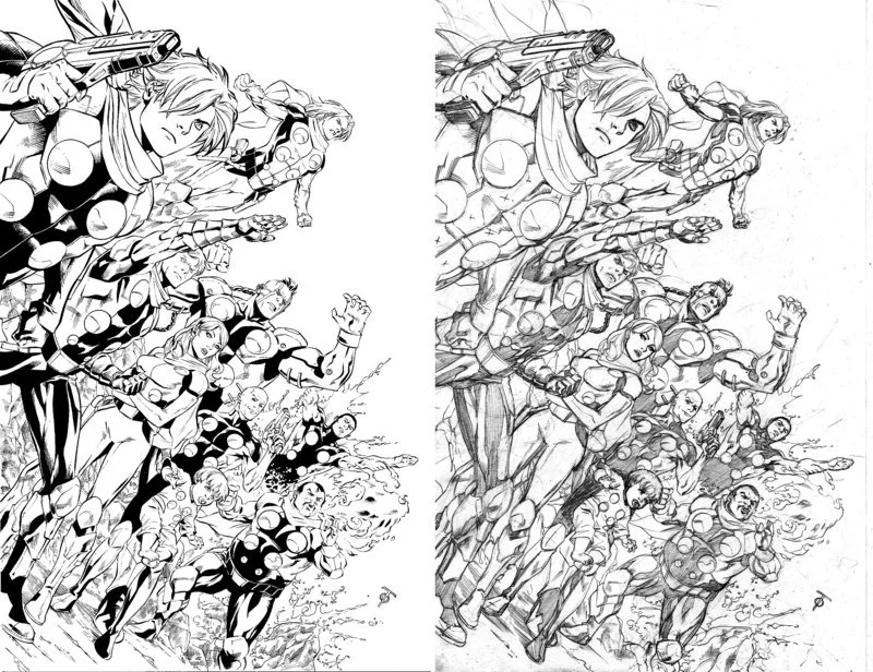 archaiaentertainment:

An inked and penciled pinup of CYBORG 009 by artist, Marcus To!
http://bit.ly/1bioTiz