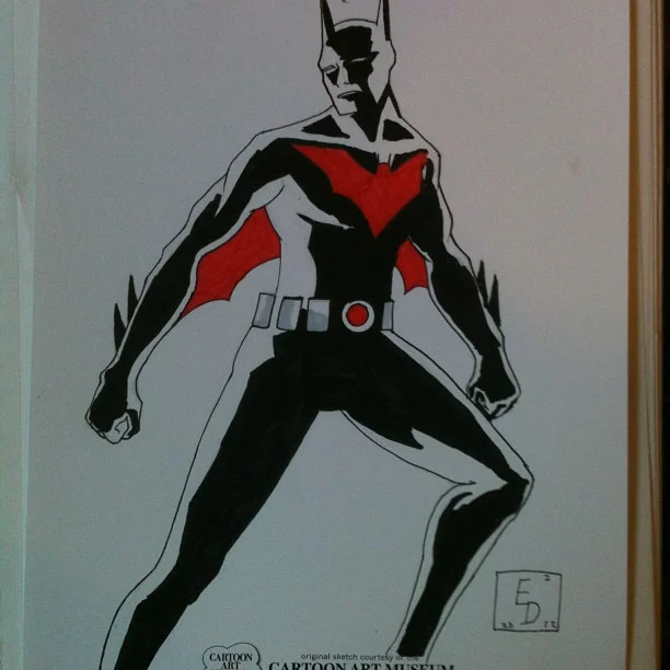 Batman beyond sketch done during batmania (Taken with Instagram)