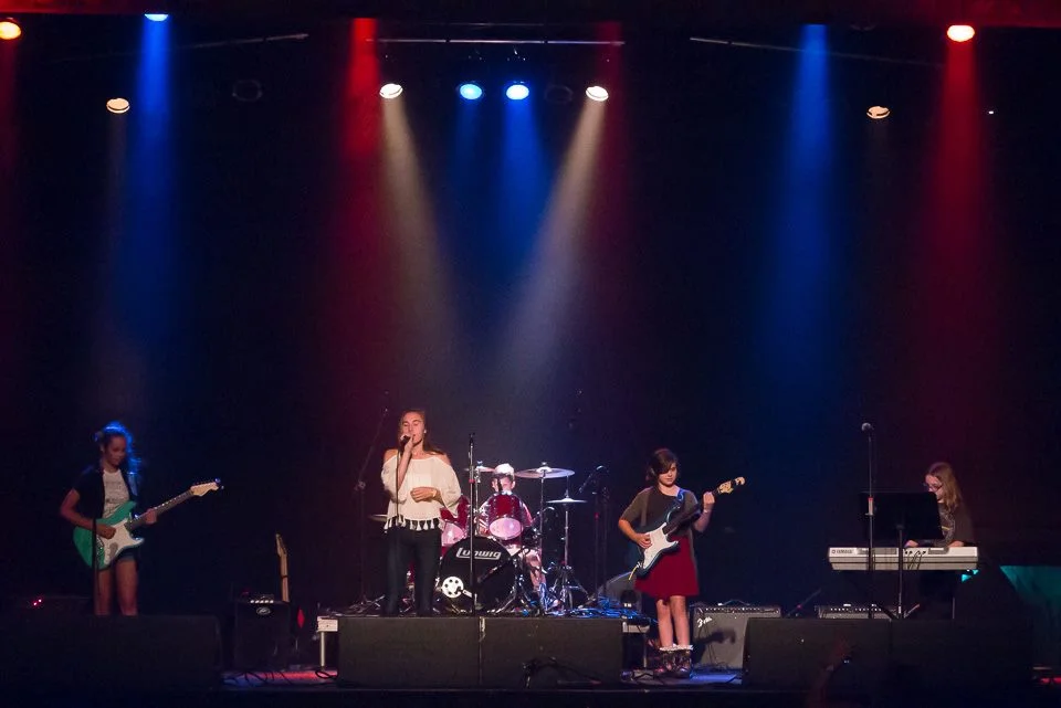 The Fridays at The Trocadero. Left to Right: Isabella Ganfield, Alicia Bartosik, Charles Bogert, Emma Nophut, Madison Oreski