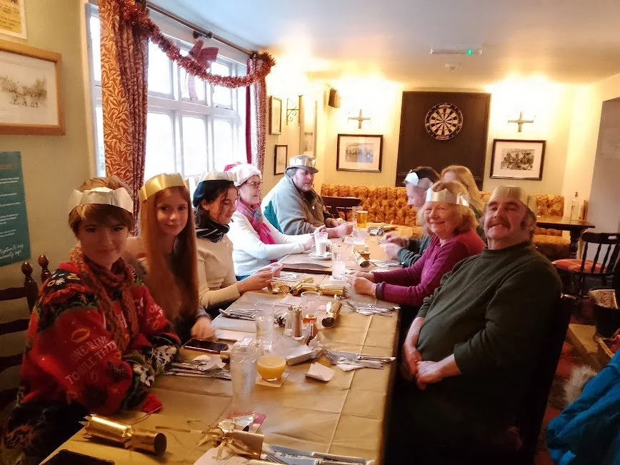 Christmas meal -Two Waters Bridge walk Tixall and Barley Mow Milford