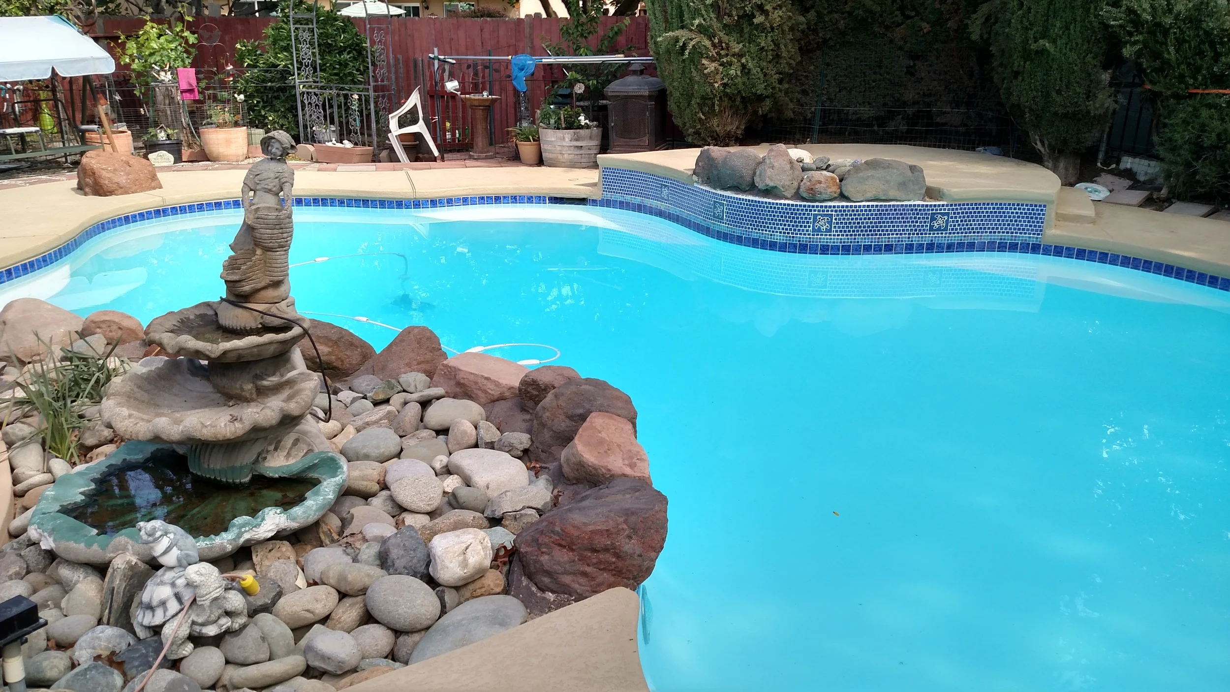 After Resurfacing with Advanced-Glass Fiberglass (Plaster pool)