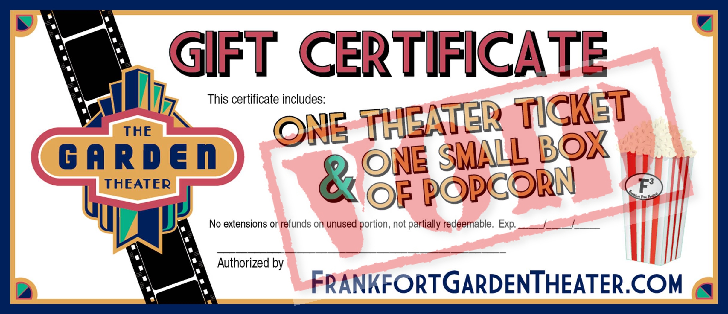 Gift Certificates The Garden Theater In Frankfort Michigan