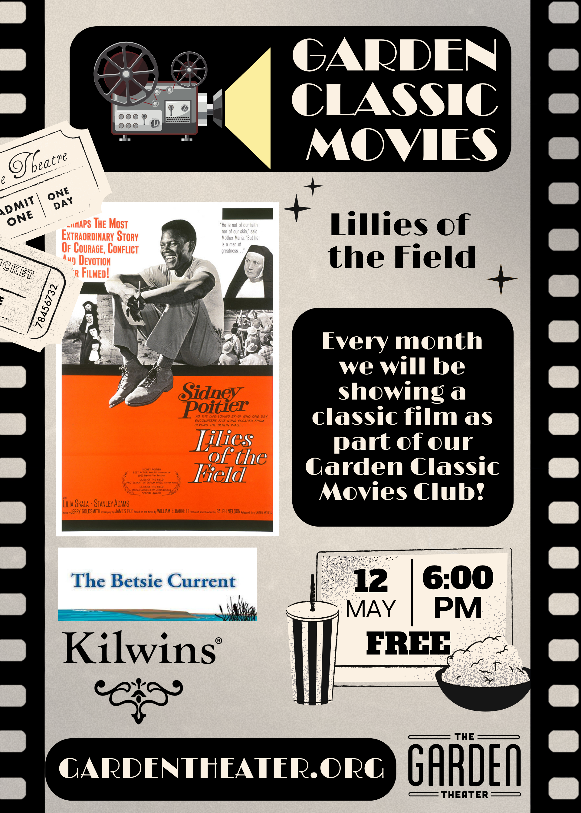 Lillies of the Field - Black Retro Movie Night Poster.png