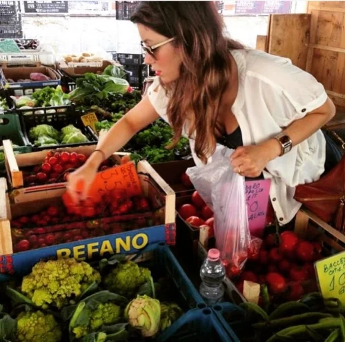 Shopping at the market in Sant'Ambrogio