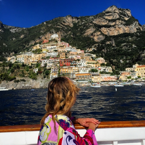 Enjoying la dolce vita and an amazing view in Positano, Italy