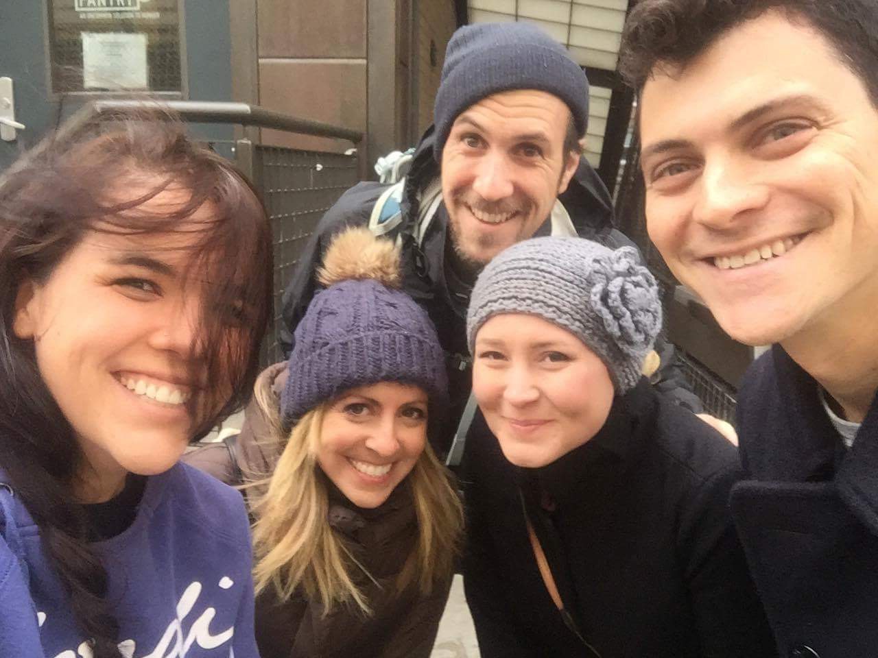 Travel Italian Style Founder, Cassandra with the team at FLYTE helping out at a local soup kitchen in NYC during the holidays.